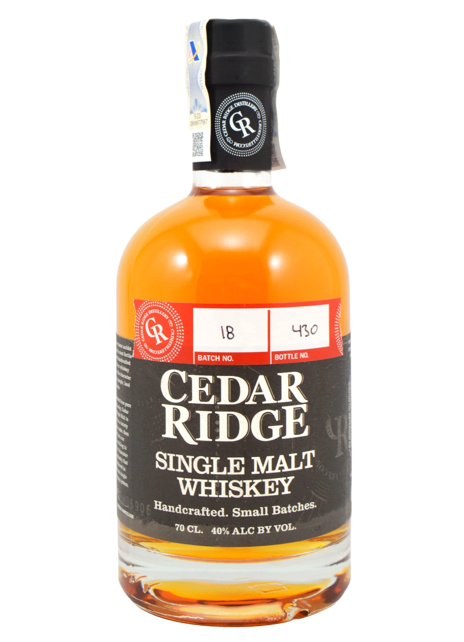 Cedar Ridge Single Malt Whiskey